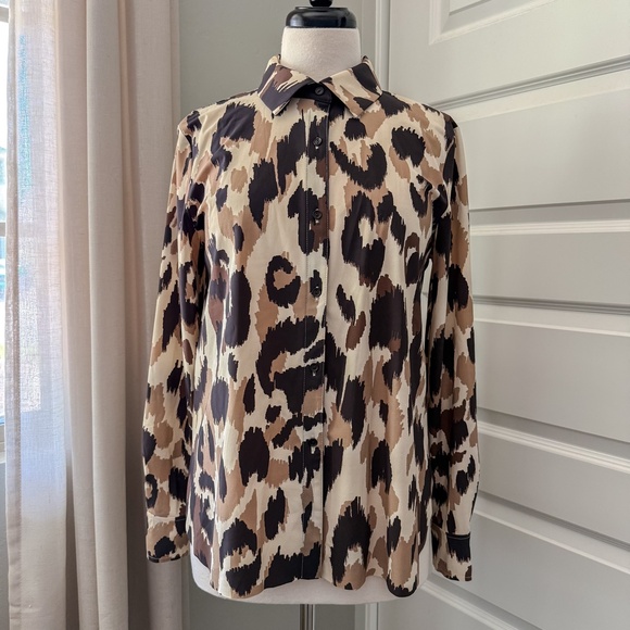 Lysse Connie Slim Button Down Top | Medium | Tan - Picture 3 of 8
